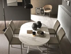 Tavolo in laminato rotondo Round trasformabile Artigianale in offerta outlet