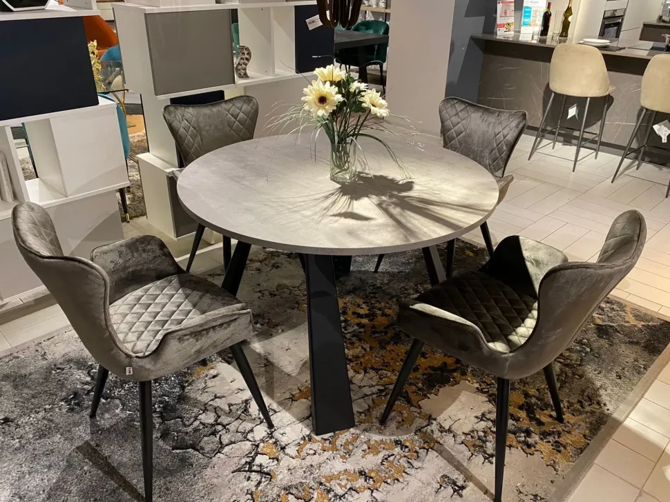 Tavolo in laminato rotondo Saturno La seggiola a prezzo ribassato