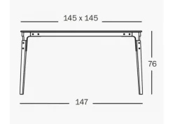 Tavolo in legno e resina quadrato Tavolo steelwood in hpl bianco 145x145 magis Magis a prezzo ribassato