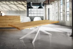 Tavolo in legno e resina rettangolare Tavolo massello Collezione esclusiva a prezzo ribassato