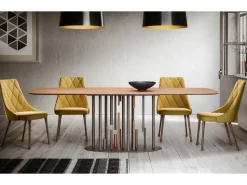 Tavolo in legno rettangolare Cave * Ambianceitalia in offerta outlet