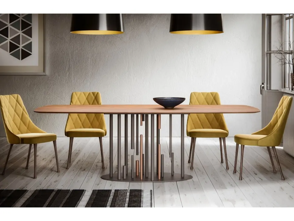 Tavolo in legno rettangolare Cave * Ambianceitalia in offerta outlet