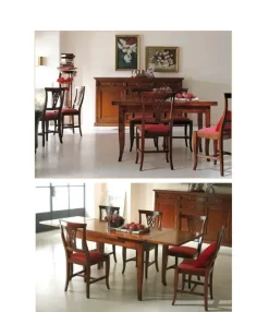 Tavolo in legno rettangolare F301 Falegnameria italiana in offerta outlet