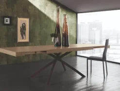 Tavolo in legno rettangolare Twist Zamagna a prezzo ribassato