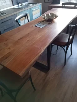 Tavolo in legno rettangolare Tavolo in vero legno  industrial design austin allungabile    Outlet etnico in offerta outlet