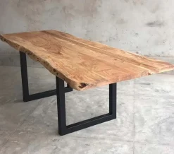 Tavolo in legno rettangolare Tavolo allungabile gambe cromate Nuovi mondi cucine a prezzo ribassato