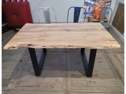 Tavolo in legno rettangolare Tavolo allungabile gambe cromate Nuovi mondi cucine a prezzo ribassato