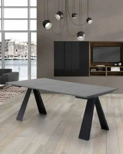 Tavolo in legno rettangolare Consolle allungabile dakota Di lazzaro in offerta outlet