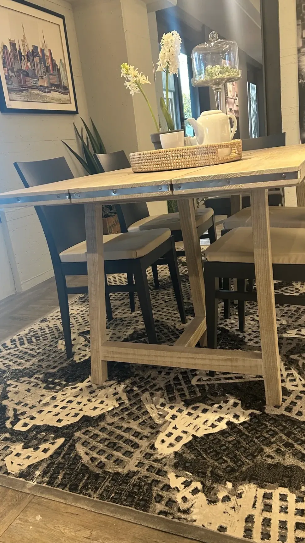 Tavolo in legno rettangolare Tavolo industrial Marchi cucine in offerta outlet