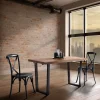 Tavolo in legno rettangolare Tavolo allungabile sawer industrial legno e ferro in offerta Outlet etnico a prezzo scontato