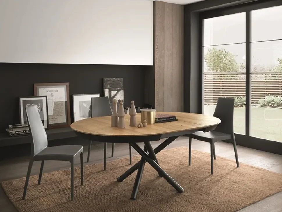 Tavolo in legno rotondo Fahrenheit round Altacom a prezzo scontato