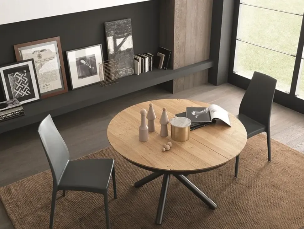 Tavolo in legno rotondo Fahrenheit round Altacom a prezzo scontato