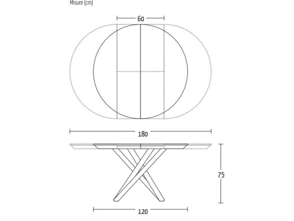 Tavolo in legno rotondo Fahrenheit round Altacom a prezzo scontato