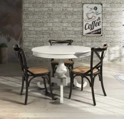 Tavolo in legno rotondo Tavolo rotondo shabby allungabile Lion's in offerta outlet