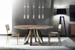 Tavolo in legno rotondo Tavolo luxury rotondo maxi Md work in offerta outlet