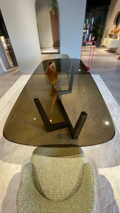 Tavolo in vetro Bonaldo, design Art. Offerta Outlet.