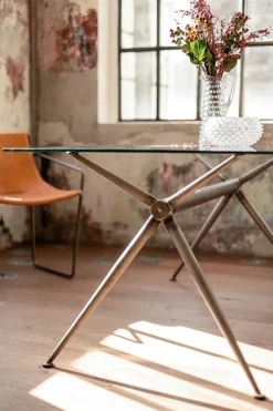 Tavolo in vetro rettangolare Brioso * Midj in offerta outlet