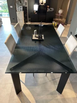 Tavolo in vetro rettangolare Frame Ditre italia in offerta outlet