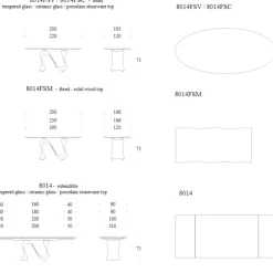Tavolo in vetro rettangolare Wave Tonin casa a prezzo ribassato