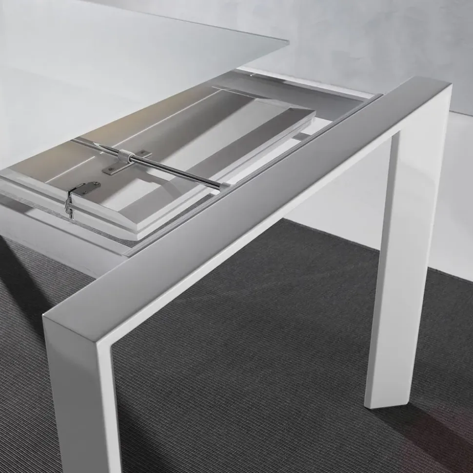 Tavolo in vetro rettangolare Silver 629 * La seggiola in offerta outlet