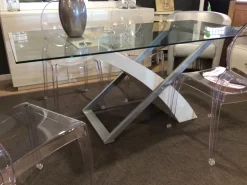 Tavolo in vetro rettangolare Unique Artigianale a prezzo scontato