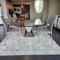 Tavolo in vetro sagomato Gem Ozzio in offerta outlet