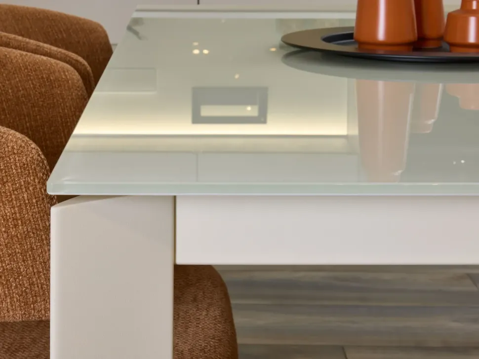 Tavolo Main outlet Diotti.com in vetro Rettangolare allungabile scontato 46%