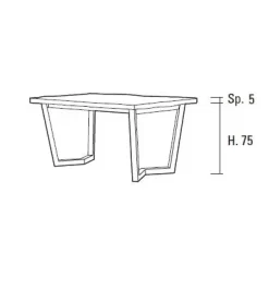 TAVOLO Md work Rovere naturale scortecciato SCONTATO a PREZZI OUTLET