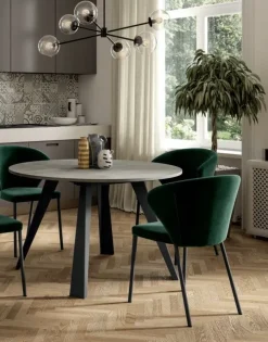 TAVOLO Md work Tavolo rotondo allungabile cemento SCONTATO a PREZZI OUTLET