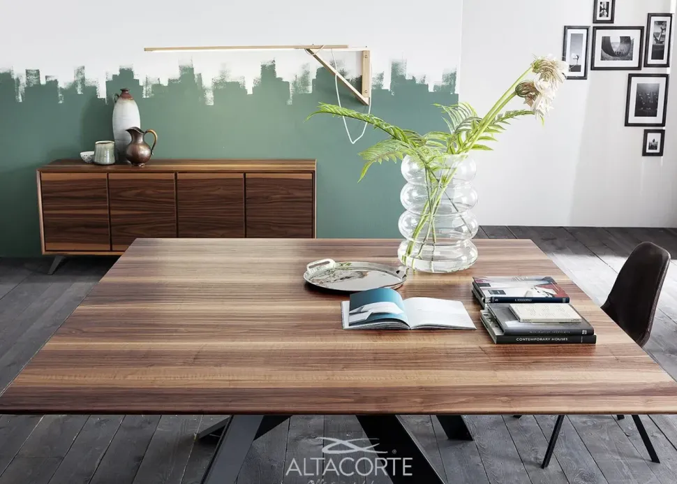 Tavolo Metal in legno rovere massello di Alta corte scontato del 30%