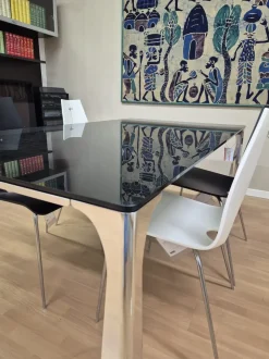 Tavolo Miss Ciacci in vetro Rettangolare allungabile scontato 30%