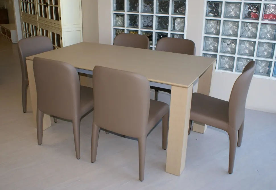 Tavolo ONLY legno tranchè rovere naturale Santarossa a prezzo scontato 50%