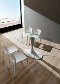 Tavolo ovale in ceramica Ruud La primavera in Offerta Outlet