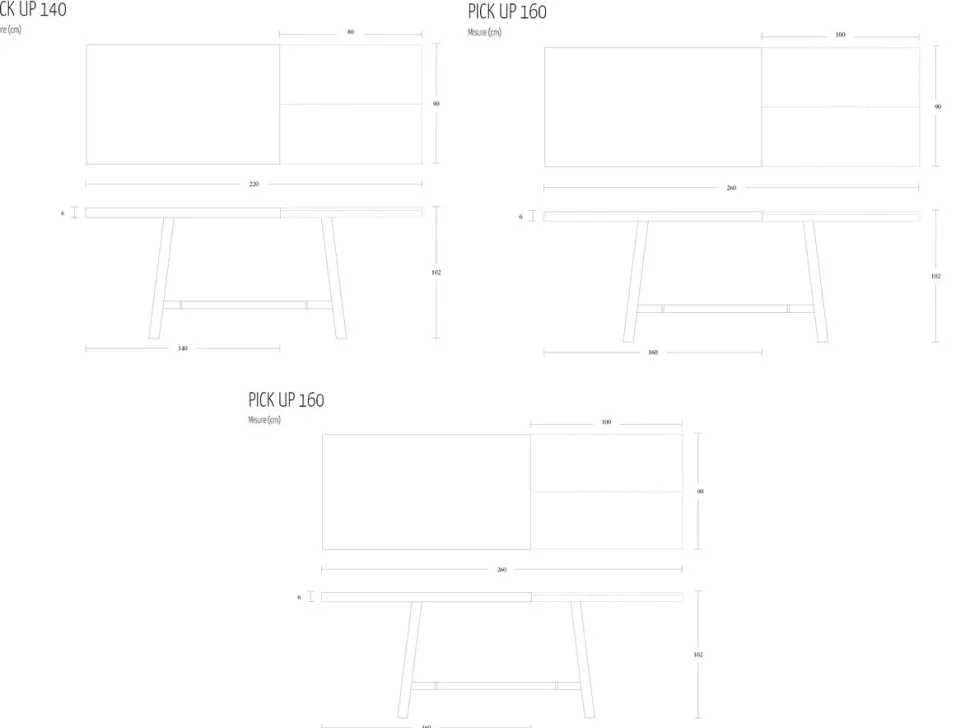 Tavolo Pick up Altacom in OFFERTA OUTLET -30%