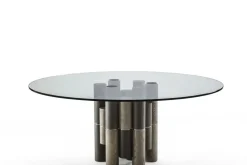 Tavolo Pilar tondo mix Porada in vetro Fisso