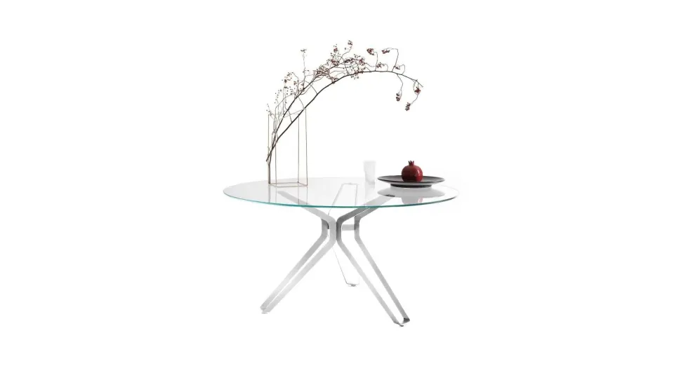 Tavolo 3pod Lema in vetro Fisso