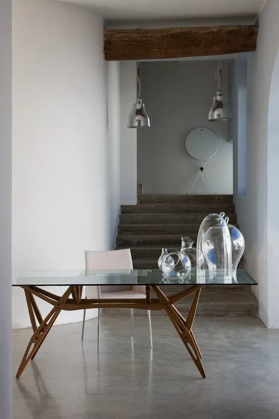 Tavolo Reale Zanotta in vetro Fisso scontato 20%