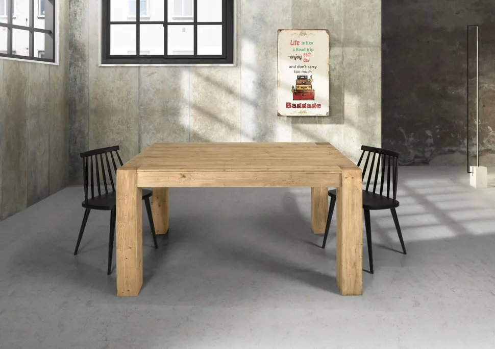 Tavolo rettangolare a quattro gambe Nodato Artigianale scontato