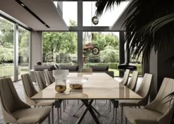 Tavolo rettangolare con basamento centrale Tavolo allungabile 12 persone boston 51 made in italy Md work scontato