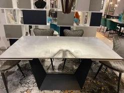 Tavolo rettangolare D9196 in ceramica. Collezione esclusiva. Offerta Outlet.