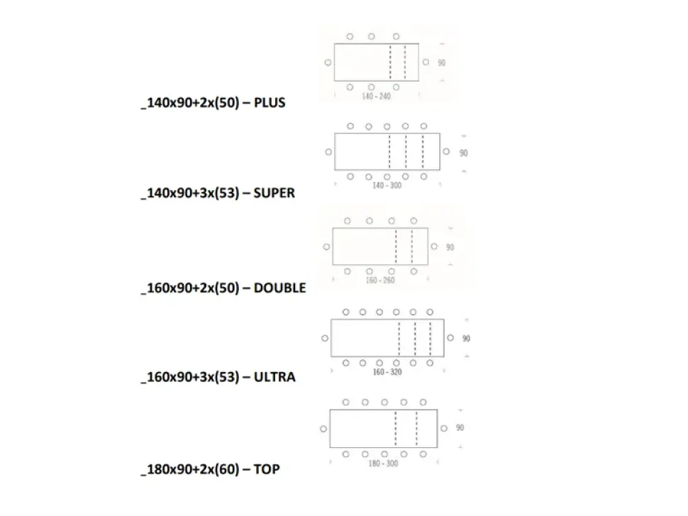 Tavolo rettangolare Diamond Friulsedie scontato del 0%