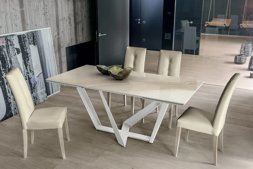 Tavolo rettangolare in ceramica Priamo * di Target point in Offerta Outlet