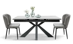 Tavolo rettangolare in ceramica Tavolo allungabile ceramica bianco statuario  di Md work in Offerta Outlet