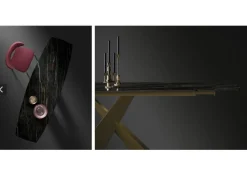 Tavolo rettangolare in ceramica Ship di Zamagna in Offerta Outlet