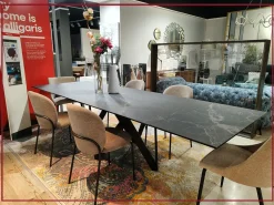 Tavolo rettangolare in ceramica Cartesio cs4111-r 200 di Calligaris in Offerta Outlet