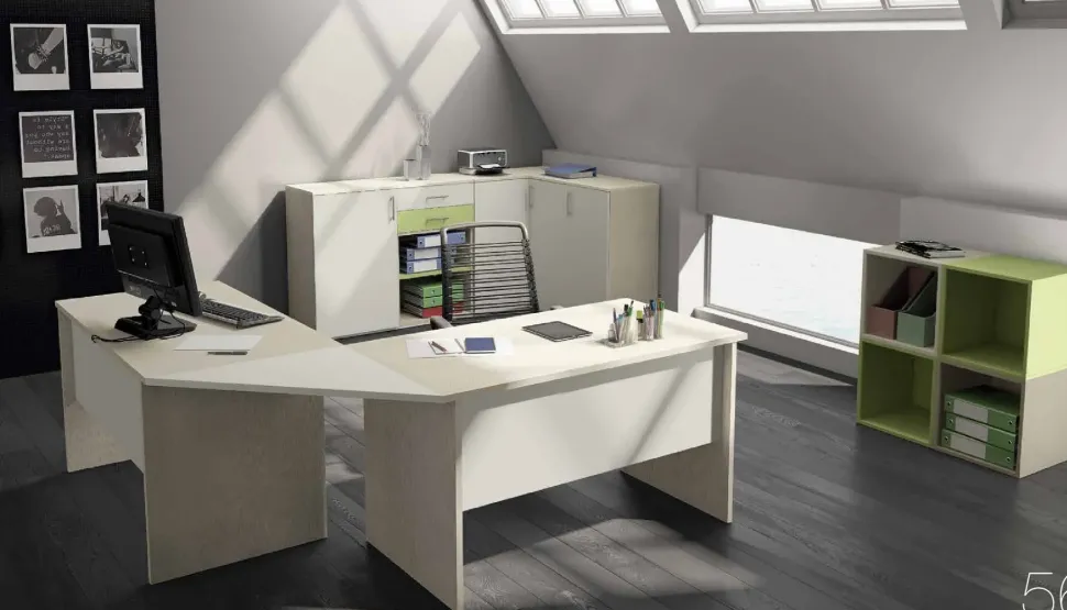 Tavolo rettangolare in legno Composizione 56 di San martino mobili in Offerta Outlet