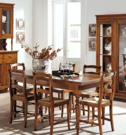 Tavolo rettangolare in legno F303 di Falegnameria italiana in Offerta Outlet