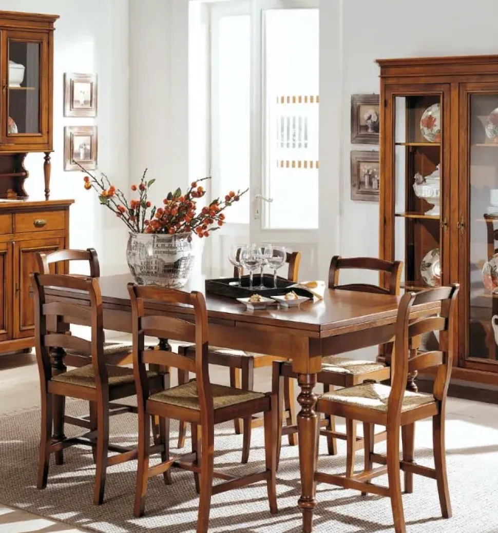 Tavolo rettangolare in legno F303 di Falegnameria italiana in Offerta Outlet