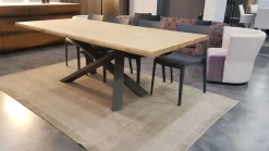 Tavolo rettangolare in legno Crossing Fgf mobili in Offerta Outlet