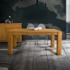 Tavolo rettangolare in legno Gamba quadra allungabile Artigianale in Offerta Outlet